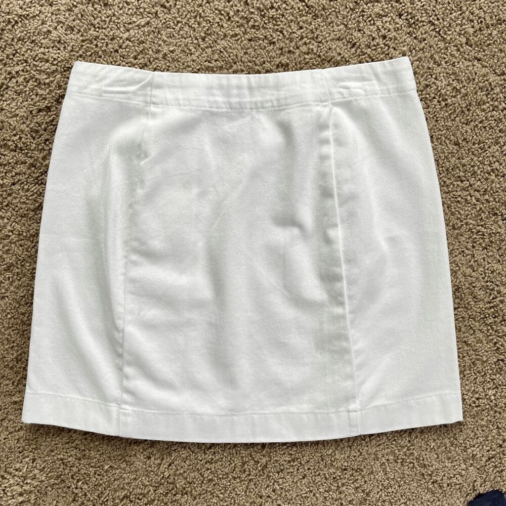 Michael Kors White Nautical Sailor Mini Skirt Gold Buttons 8 - Picture 9 of 10